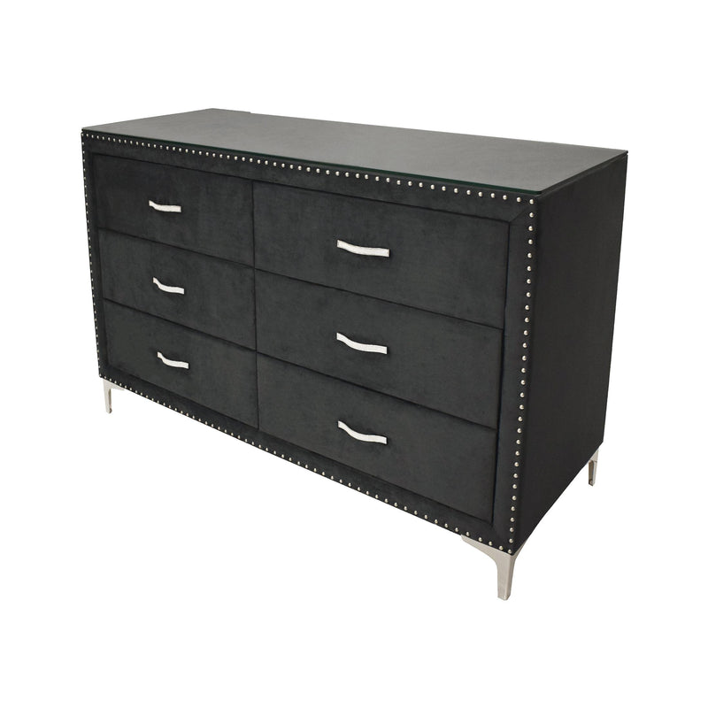 Crown Mark Lucinda B9265-1 Dresser - Black IMAGE 1