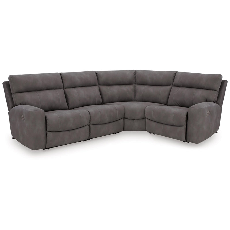 Manufacturer Color_Slate -- Signature Design by Ashley Next Gen DuraPella Power Reclining Leather Look 4 pc Sectional IMAGE 1