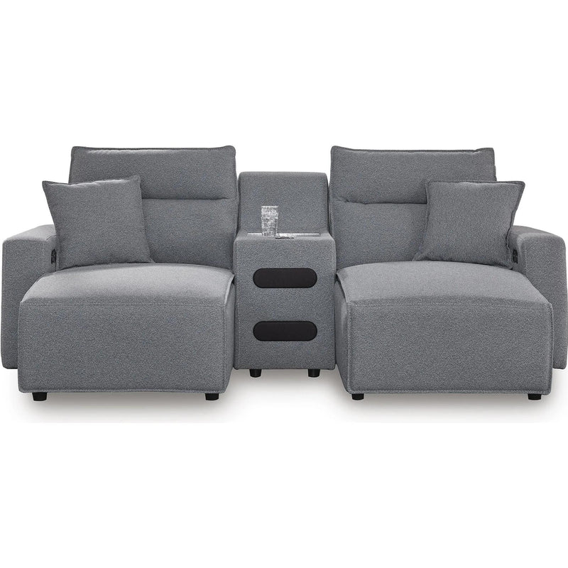 Manufacturer Color_Salt and Pepper -- Signature Design by Ashley ModMax II Power Reclining Fabric 3 pc Sectional IMAGE 1