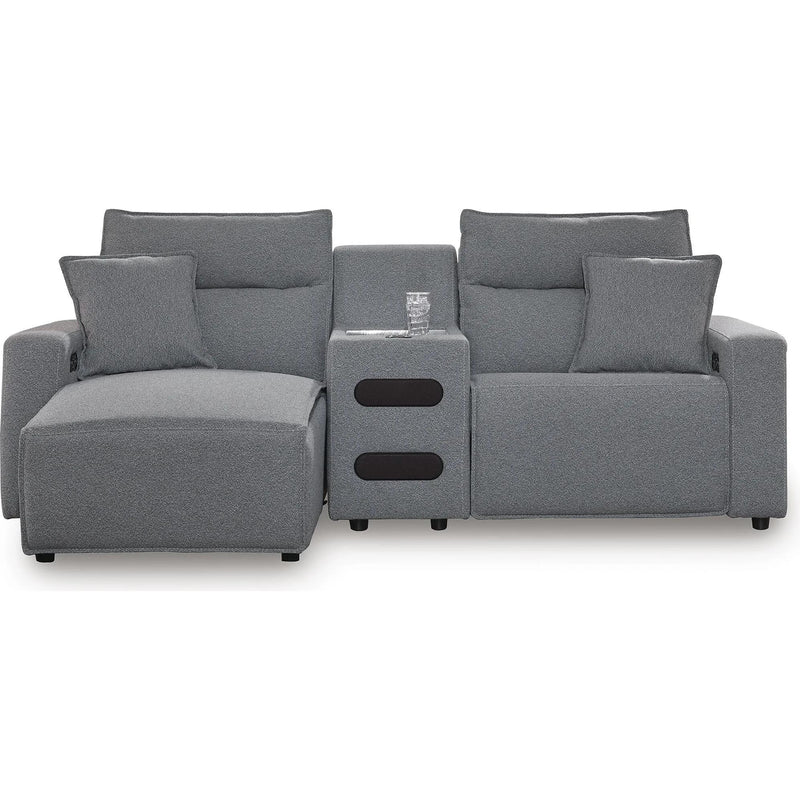 Manufacturer Color_Salt and Pepper -- Signature Design by Ashley ModMax II Power Reclining Fabric 3 pc Sectional IMAGE 1