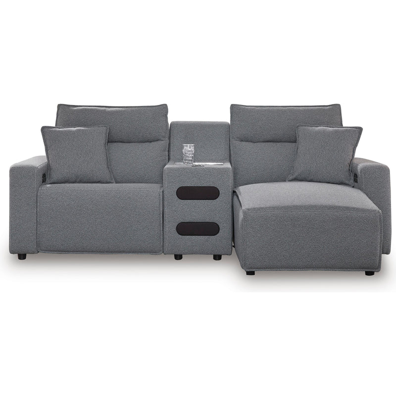 Manufacturer Color_Salt and Pepper -- Signature Design by Ashley ModMax II Power Reclining Fabric 3 pc Sectional IMAGE 1