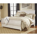  Size_King -- Willowton B267B11 King Sleigh Bed IMAGE 1
