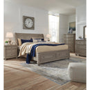  Size_King -- Lettner B733B8 King Sleigh Bed with 2 Storage Drawers IMAGE 4