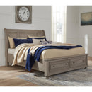  Size_California King -- Lettner B733B9 California King Sleigh Bed with 2 Storage Drawers IMAGE 2