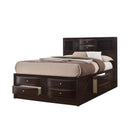  Size_Queen -- Emily B4265-Q Queen Bookcase Bed with Storage IMAGE 1