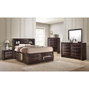  Size_Queen -- Emily B4265-Q Queen Bookcase Bed with Storage IMAGE 2