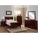  Size_Twin -- Louis Philip B3850-T Twin Sleigh Bed IMAGE 2