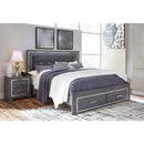  Size_King -- Lodanna B214B11 King Panel Bed with 2 Storage Drawers IMAGE 1