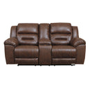 Manufacturer Color_Chocolate Motion Type_Reclining -- Stoneland 3990494 Double Reclining Loveseat with Console IMAGE 1