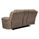  Manufacturer Color_Fossil Motion Type_Power Recline -- Stoneland 3990596 Double Reclining Power Loveseat with Console IMAGE 3