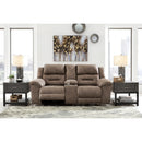  Manufacturer Color_Fossil Motion Type_Reclining -- Stoneland 3990594 Double Reclining Loveseat with Console IMAGE 4