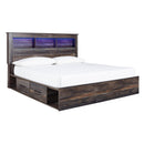  Size_King -- Drystan B211B51 King Bookcase Bed with 2 Storage Drawers IMAGE 1