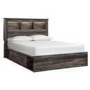  Size_Queen -- Drystan B211B18 Queen Bookcase Bed with 4 Storage Drawers IMAGE 1