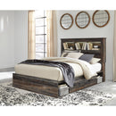  Size_Queen -- Drystan B211B18 Queen Bookcase Bed with 4 Storage Drawers IMAGE 2