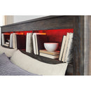 Size_Queen -- Drystan B211B18 Queen Bookcase Bed with 4 Storage Drawers IMAGE 5