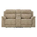  Manufacturer Color_Sand -- Next-Gen DuraPella 5930218 Power Reclining Loveseat with Console and Adjustable Headrest IMAGE 1