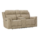  Manufacturer Color_Sand -- Next-Gen DuraPella 5930218 Power Reclining Loveseat with Console and Adjustable Headrest IMAGE 2