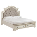  Size_King -- Realyn B743B20 King Upholstered Storage Bed IMAGE 1