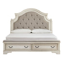  Size_California King -- Realyn B743B21 California King Upholstered Storage Bed IMAGE 2