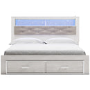  Size_King -- Altyra B2640B30 King Upholstered Bookcase Bed with Storage IMAGE 2