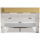 Size_King -- Altyra B2640B30 King Upholstered Bookcase Bed with Storage IMAGE 4
