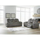  Manufacturer Color_Slate -- Next-Gen DuraPella 2200418 Power Reclining Loveseat with Console and Adjustable Headrest IMAGE 10