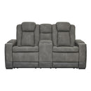  Manufacturer Color_Slate -- Next-Gen DuraPella 2200418 Power Reclining Loveseat with Console and Adjustable Headrest IMAGE 2