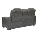  Manufacturer Color_Slate -- Next-Gen DuraPella 2200418 Power Reclining Loveseat with Console and Adjustable Headrest IMAGE 4
