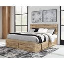  Size_Queen -- Hyanna B1050B8 Queen Panel Storage Bed with 2 Under Bed Storage Drawers IMAGE 5