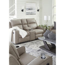  Manufacturer Color_Pebble -- Lavenhorne 6330794 Double Reclining Loveseat with Console IMAGE 8