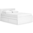  Size_Queen -- Onita EB9630B12 Queen Panel Platform Bed with 1 Side Storage IMAGE 1