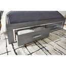  Size_King -- Lodanna B214B13 King Panel Bed with 2 Storage Drawers IMAGE 3