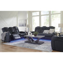  Manufacturer Color_Sapphire -- Fyne-Dyme 3660313 Power Recliner with Adjustable Headrest IMAGE 12