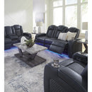  Manufacturer Color_Sapphire -- Fyne-Dyme 3660318 Power Reclining Loveseat with Console and Adjustable Headrest IMAGE 15