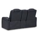  Manufacturer Color_Sapphire -- Fyne-Dyme 3660318 Power Reclining Loveseat with Console and Adjustable Headrest IMAGE 5