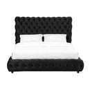  Size_Queen -- Flory 5112BK-Q Queen Bed - Black IMAGE 1