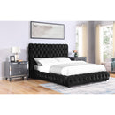  Size_Queen -- Flory 5112BK-Q Queen Bed - Black IMAGE 2