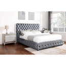  Size_Queen -- Flory 5112GY-Q Queen Bed - Grey IMAGE 2