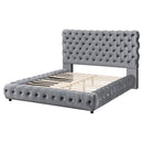  Size_Queen -- Flory 5112GY-Q Queen Bed - Grey IMAGE 3