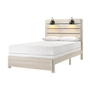  Size_Full -- Carter B6810 Full Platform Bed - White IMAGE 1