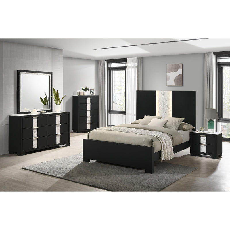  Crown Mark Rangley B6835-11 Dresser Mirror - Black IMAGE 2