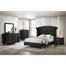  Size_Queen -- Lucinda B9265-Q Queen Panel Bed - Black IMAGE 2