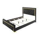  Size_Queen -- Pepe B9290-Q Queen Bed - Black IMAGE 3