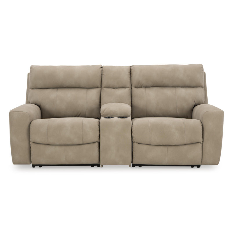  Manufacturer Color_Sand -- Next-Gen DuraPella 61004S3 3 pc Power Reclining Sectional Loveseat with Console IMAGE 1