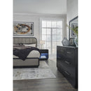  Size_King -- Rowanbeck B821B4 King Upholstered Panel Bed IMAGE 12