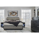  Size_King -- Rowanbeck B821B4 King Upholstered Panel Bed IMAGE 9