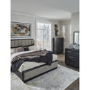  Size_California King -- Rowanbeck B821B5 California King Upholstered Panel Bed IMAGE 11