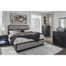  Size_California King -- Rowanbeck B821B5 California King Upholstered Panel Bed IMAGE 7