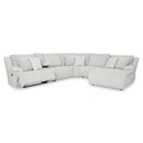  Manufacturer Color_Alloy -- Top Tier 92706S1 6 pc Reclining Sectional with Chaise IMAGE 2