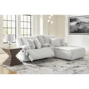  Manufacturer Color_Alloy -- Top Tier 92706S4 3 pc Reclining Sectional Sofa with Chaise IMAGE 5